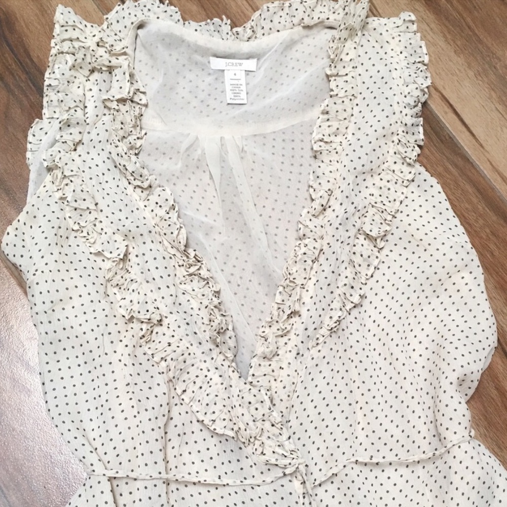 J.crew sleeveless silk wrap blouse